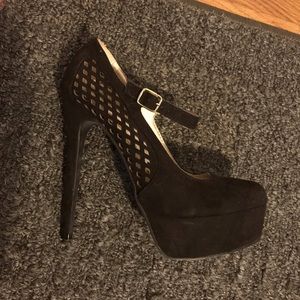 Suede stiletto heels